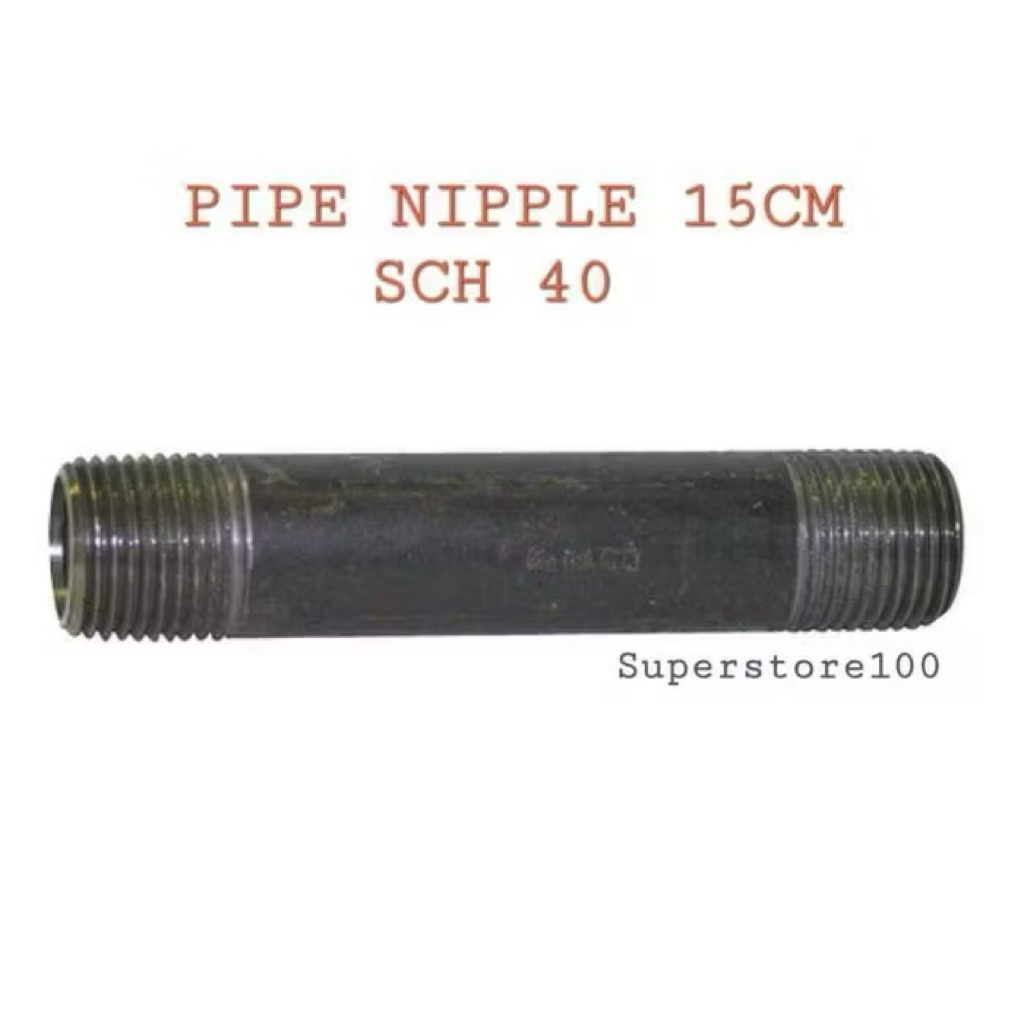 3/8" PIPE NIPPLE PIPA SCH40 15CM SCH 40 15 CM 3/8 INCH DRAT NIPEL