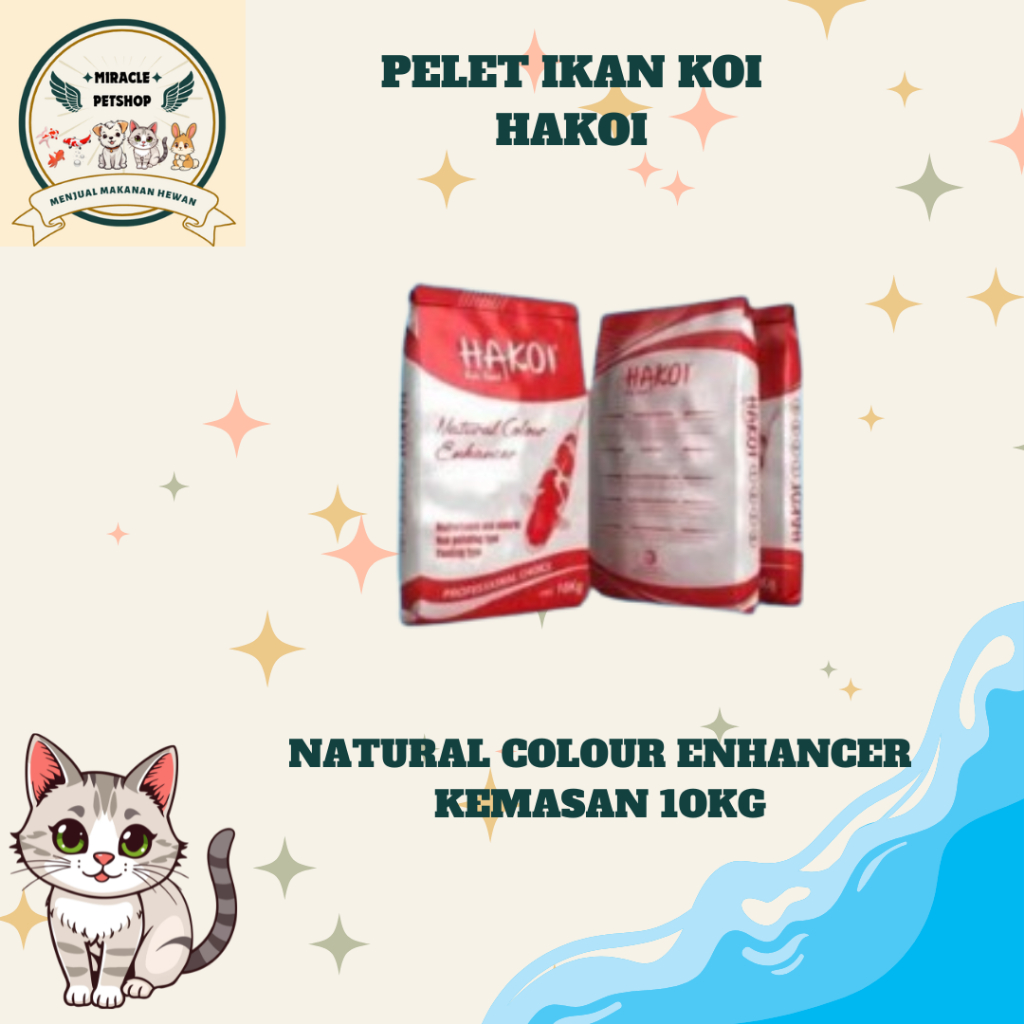Pakan Koi Pelet Hakoi Pakan Pertumbuhan Ikan Koi Pelet Karung 10Kg - 2MM