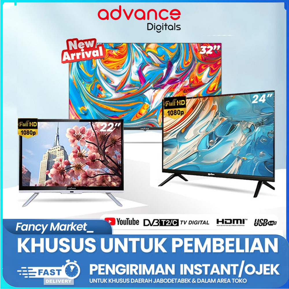 [KHUSUS INSTANT] SMART TV ADVANCE ANDROID TV ADVANCE DIGITAL TV ADVANCE 22 - 32 INCH (GARANSI RESMI 