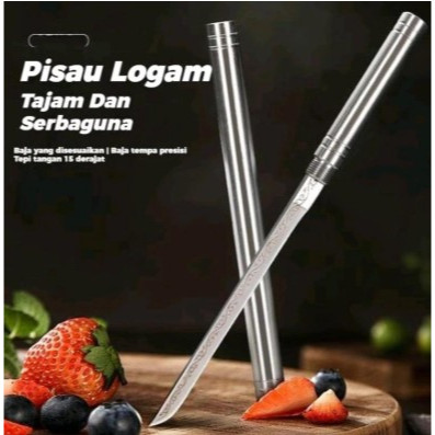 Pisau Dapur Motif Tongkat Baja Tahan Karat Super Tajam Stainless Dafe - Portable Fruit Knife - Kitch