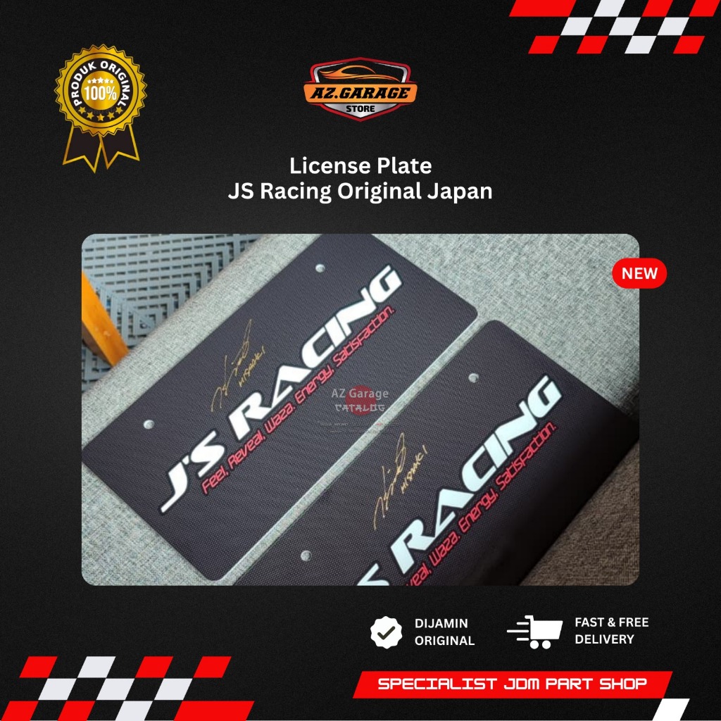 License Plate JS Racing Original Japan