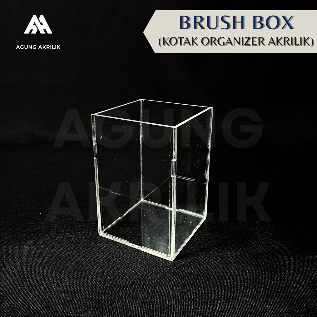 KOTAK BRUSH MAKE UP AKRILIK / BRUSH HOLDER / TEMPAT MAKE UP AKRILIK
