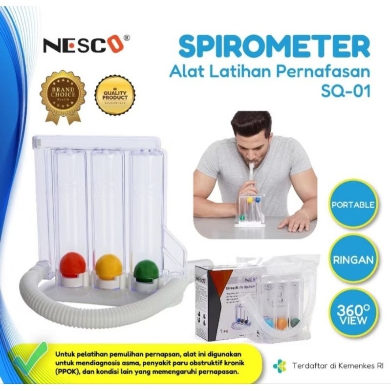 Alat latihan pernapasan Nesco Spirometer