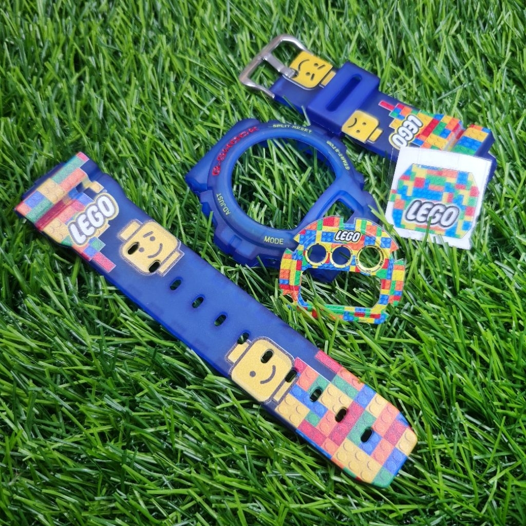 BNB BEZEL N STRAP GSHOCK G-SHOCK DW6900 DW-6900 DW6600 CUSTOM BLUE LEGO
