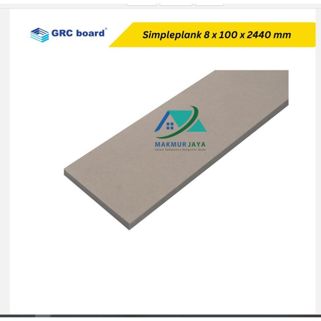 Simpleplank GRC 10 cm motif Polos / Lisplang 8mm x 100mm x 2440 mm