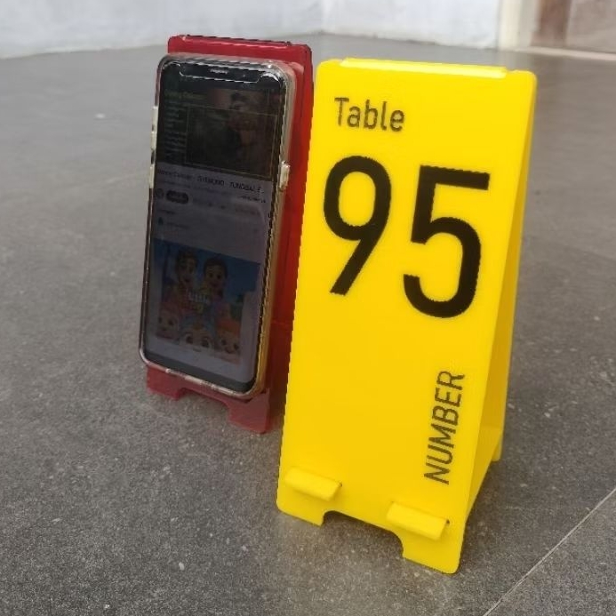 Nomor Meja akrilik / Nomer meja Holder Hp / Nomer meja cafe