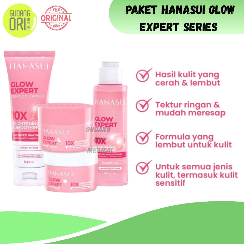 Hanasui Skincare Flawless Glow Expert Series Day Cream / Night Cream / Cleanser / Essence / Sunscree