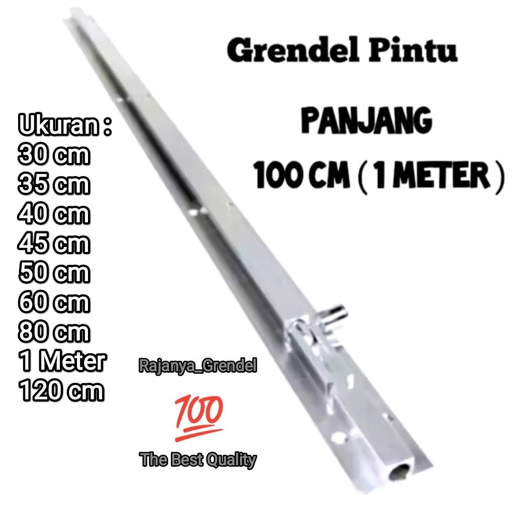 grendel pintu kuputarung panjang 50,60,80,100,120cm bahan alumunium