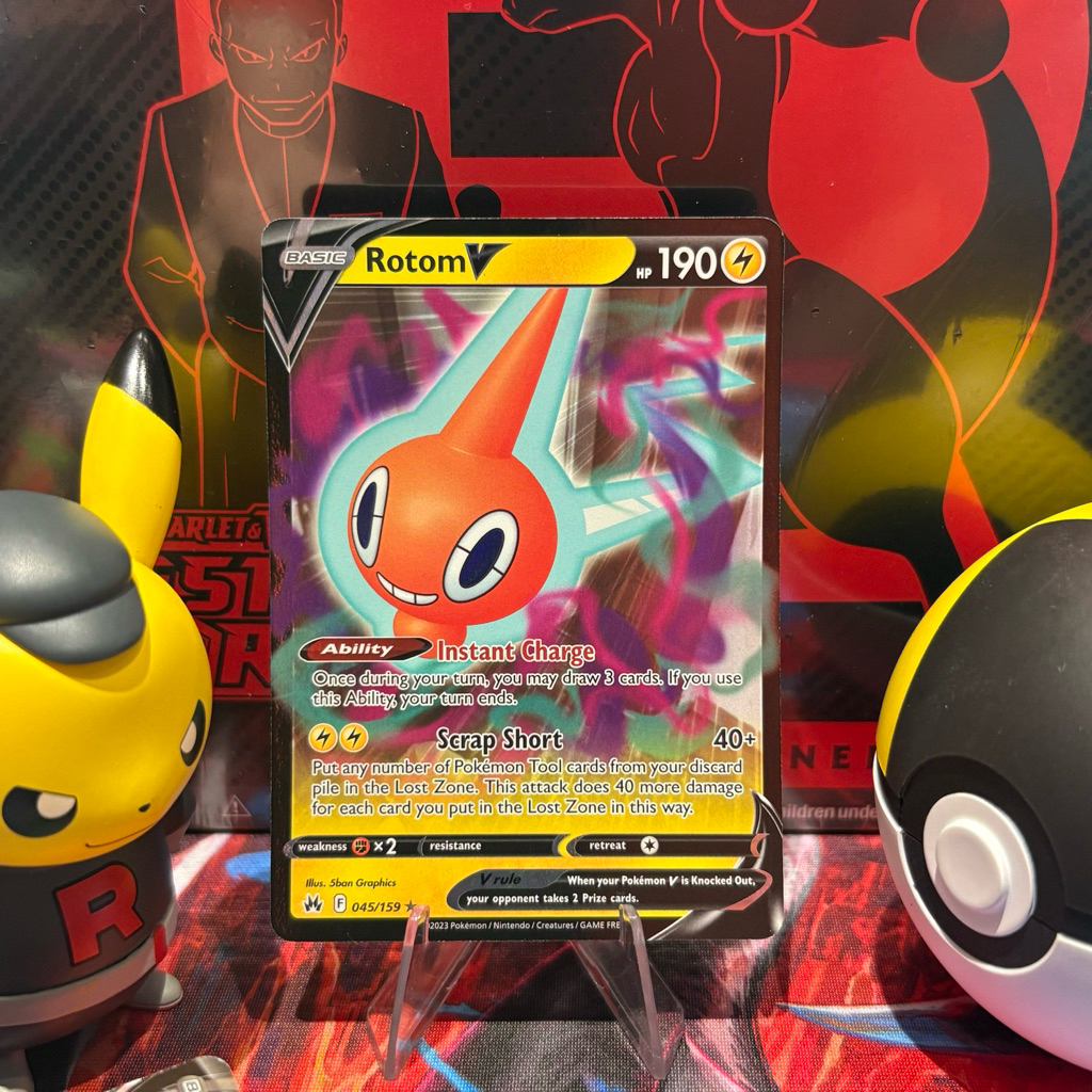 Rotom V 058/196 ENG - UR Holo - Lost Origin - Pokemon TCG