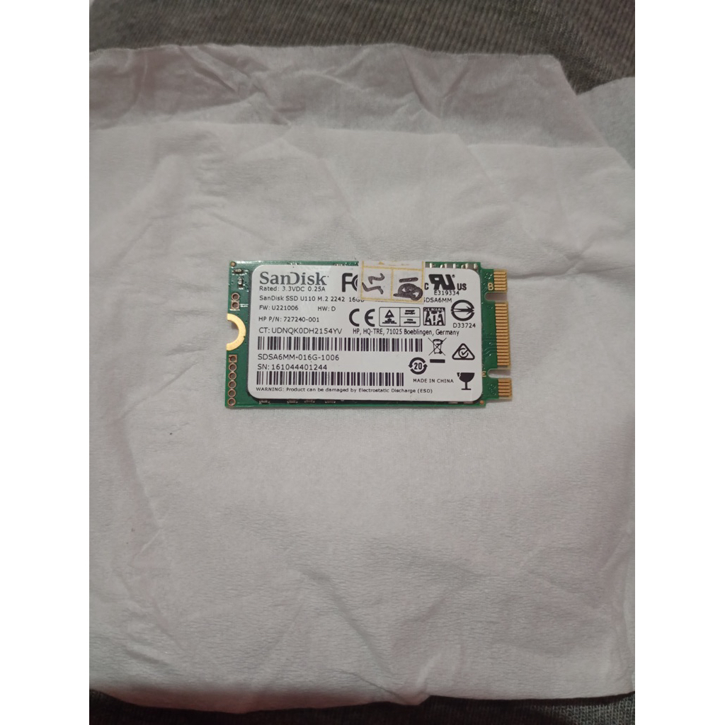 SSD M2 16Gb second merk sandisk