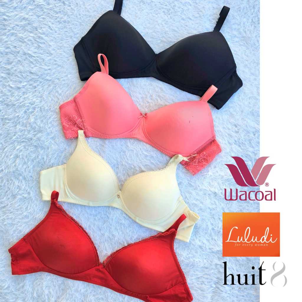 WACOAL BRA LULUDI HUIT TANPA KAWAT 36B 36C 36D 38A 38D LB 5035 4178 R1 IB 5623 R1 HUIT 26430 BH WIRE