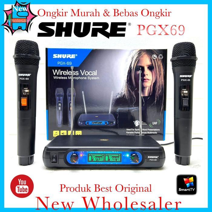 MIC KARAOKE WIRELESS SHURE PGX69 SUPPORT SMART TV YOUTUBE