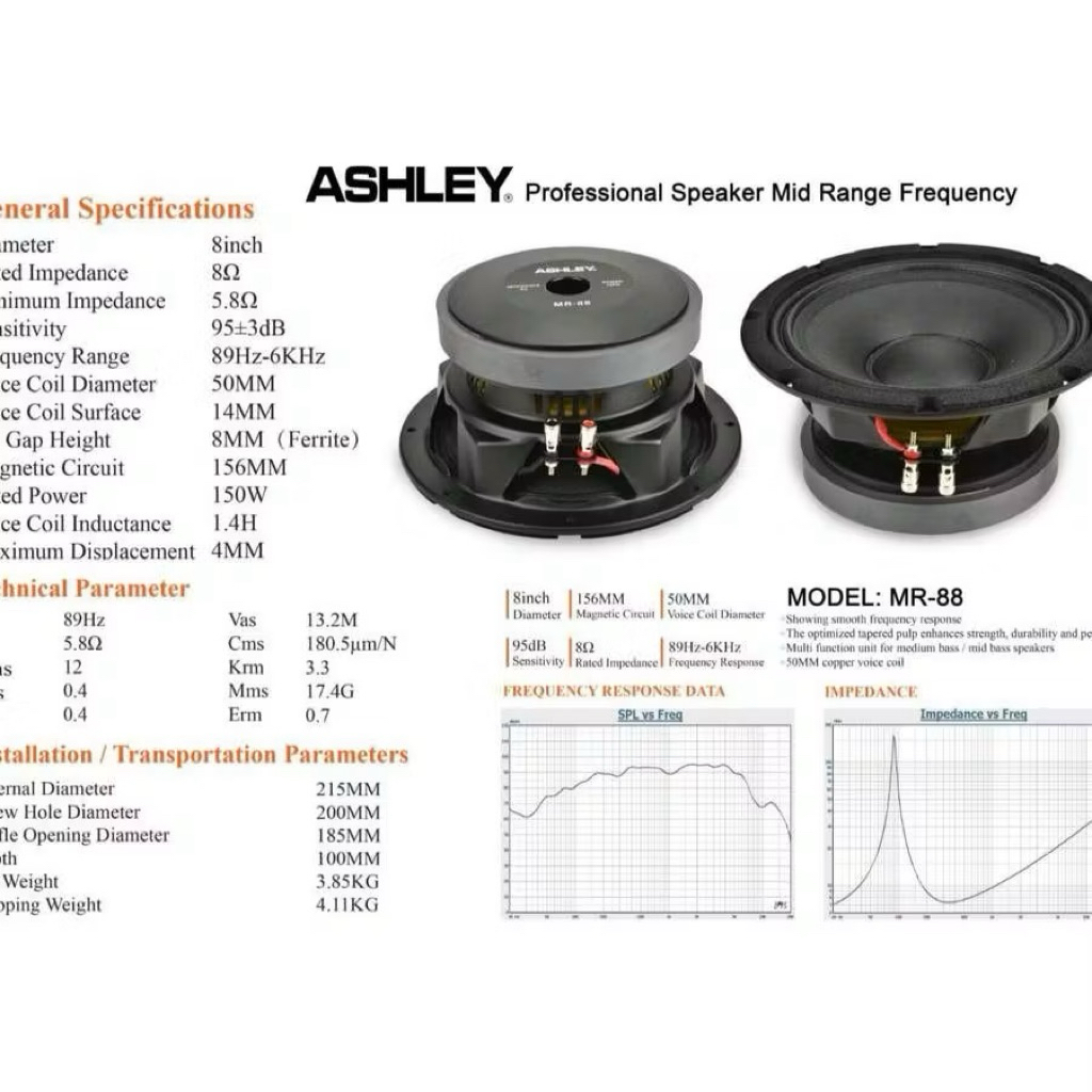 Spiker 8inc Ashley MR-88 Original Produk