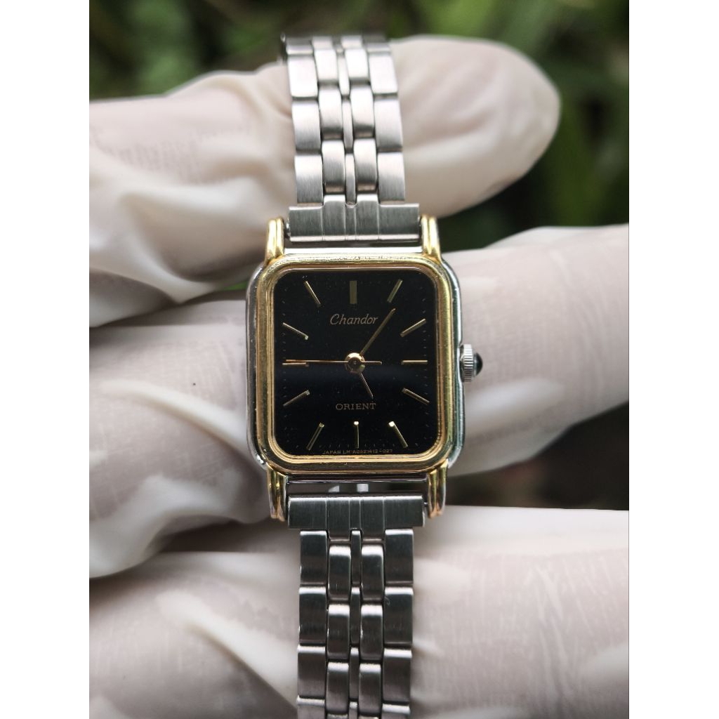 (Harga Net) Jam Tangan Orient Chandor A05141-20B2 Original Tank Case Rare Vintage Mesin Normal Tingg