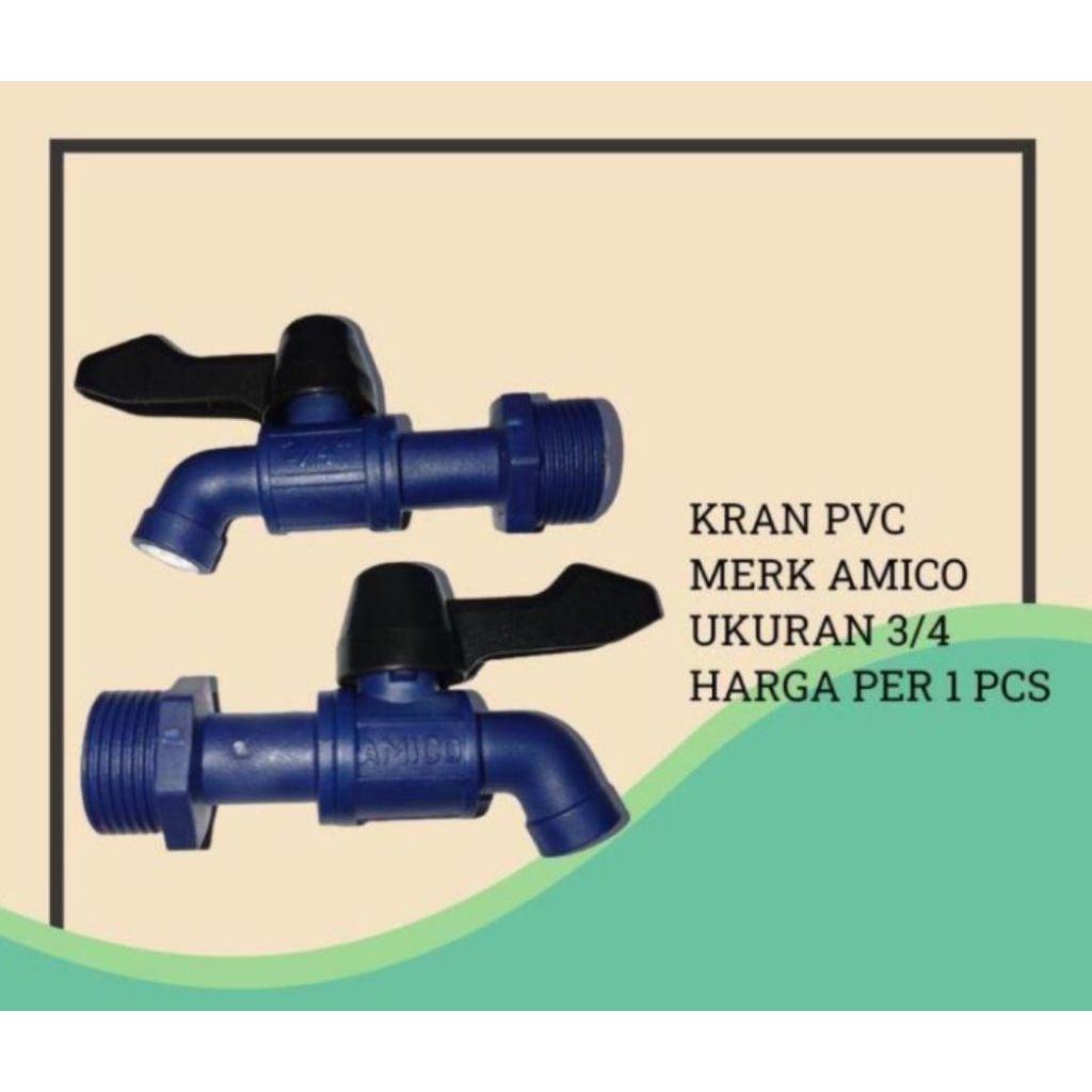 KRAN AMICO JUMBO 3/4 Keran Air PVC Plastik Amico Jumbo Body Besar
