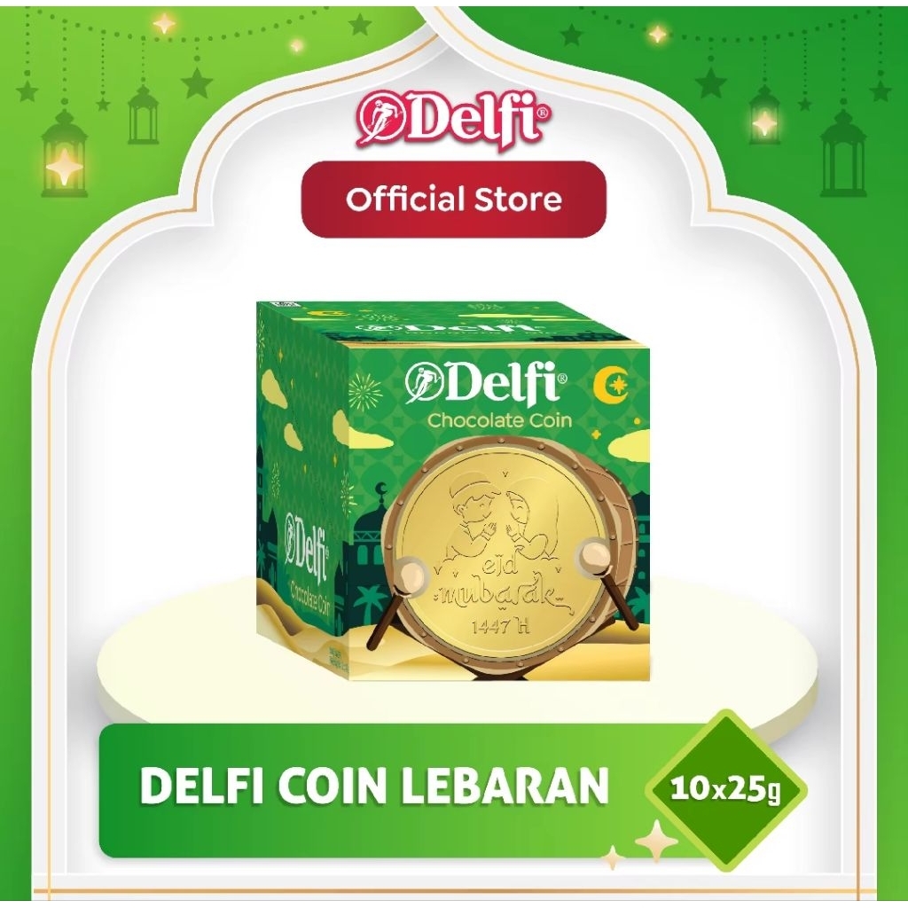 1 Box isi 10 Delfi Milk Chocolate Gong Xi Fa Cai Edisi Imlek Big Coin Shio Ular Naga Dragon Chinese 