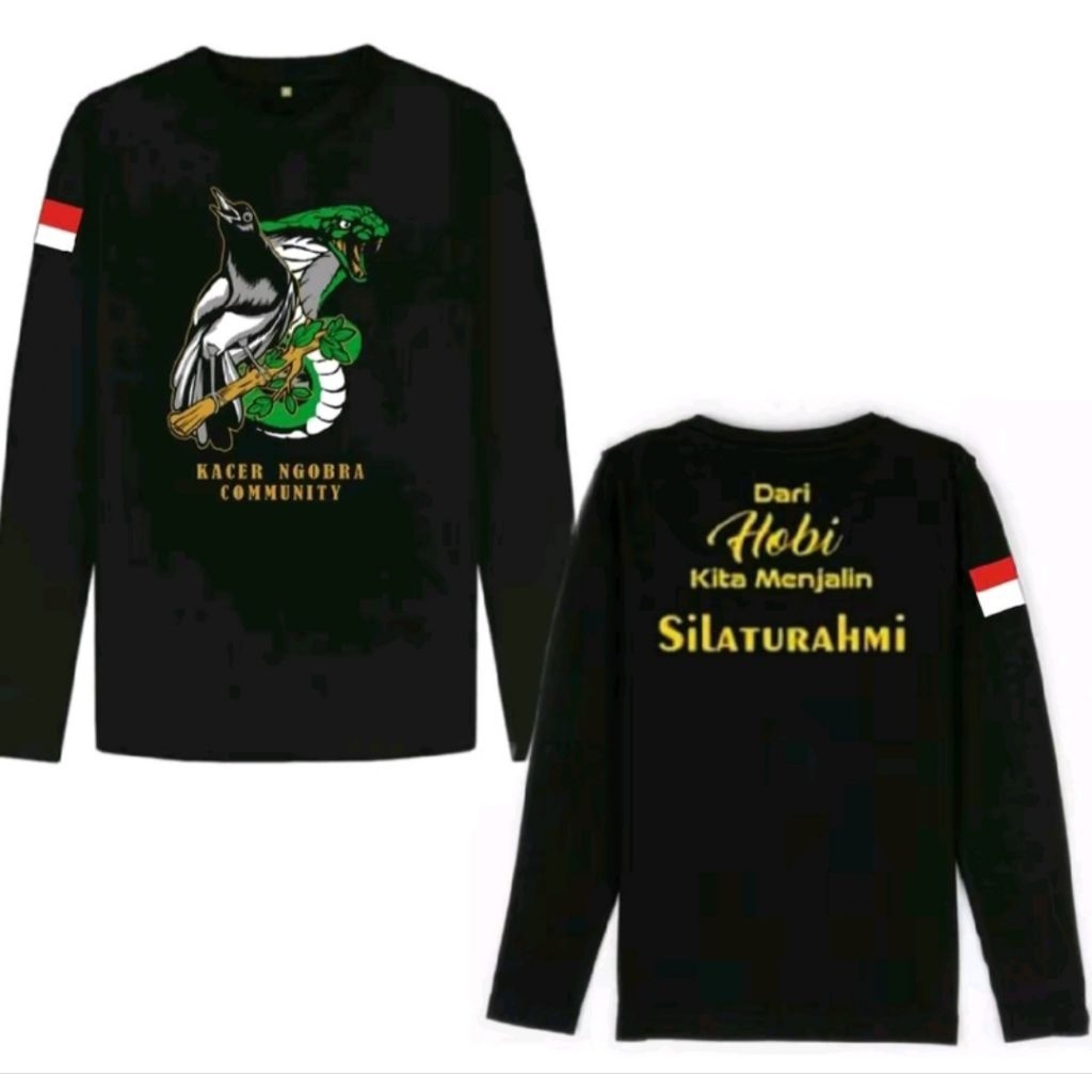KAOS LENGAN PANJANG BURUNG KACER NGOBRA COMUNITY