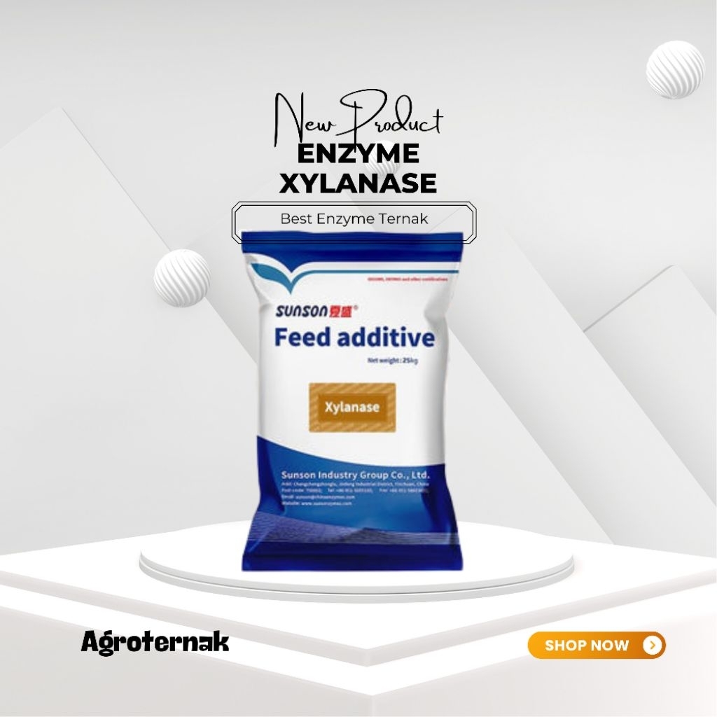 XYLANASE Enzyme Silanase Enzim untuk efisiensi pakan hewan ternak & meningkatkan  nutrisi Ternak