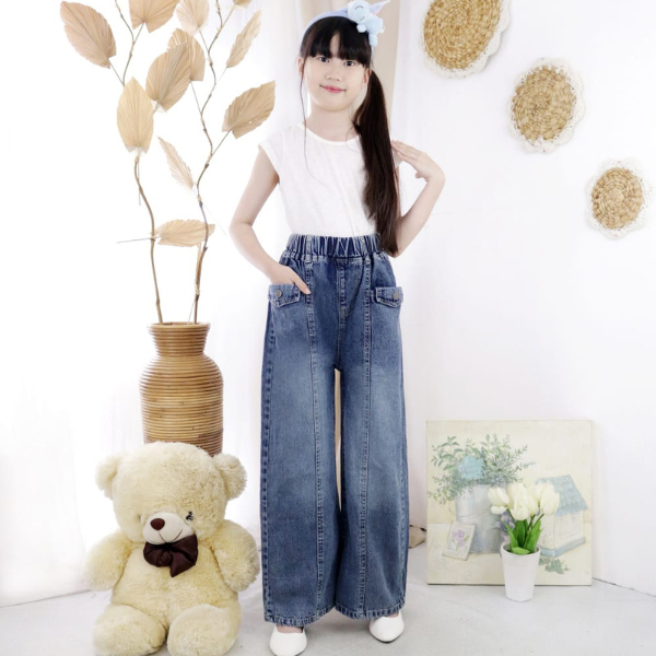Celana Jeans Panjang Anak Perempuan Model Buggy