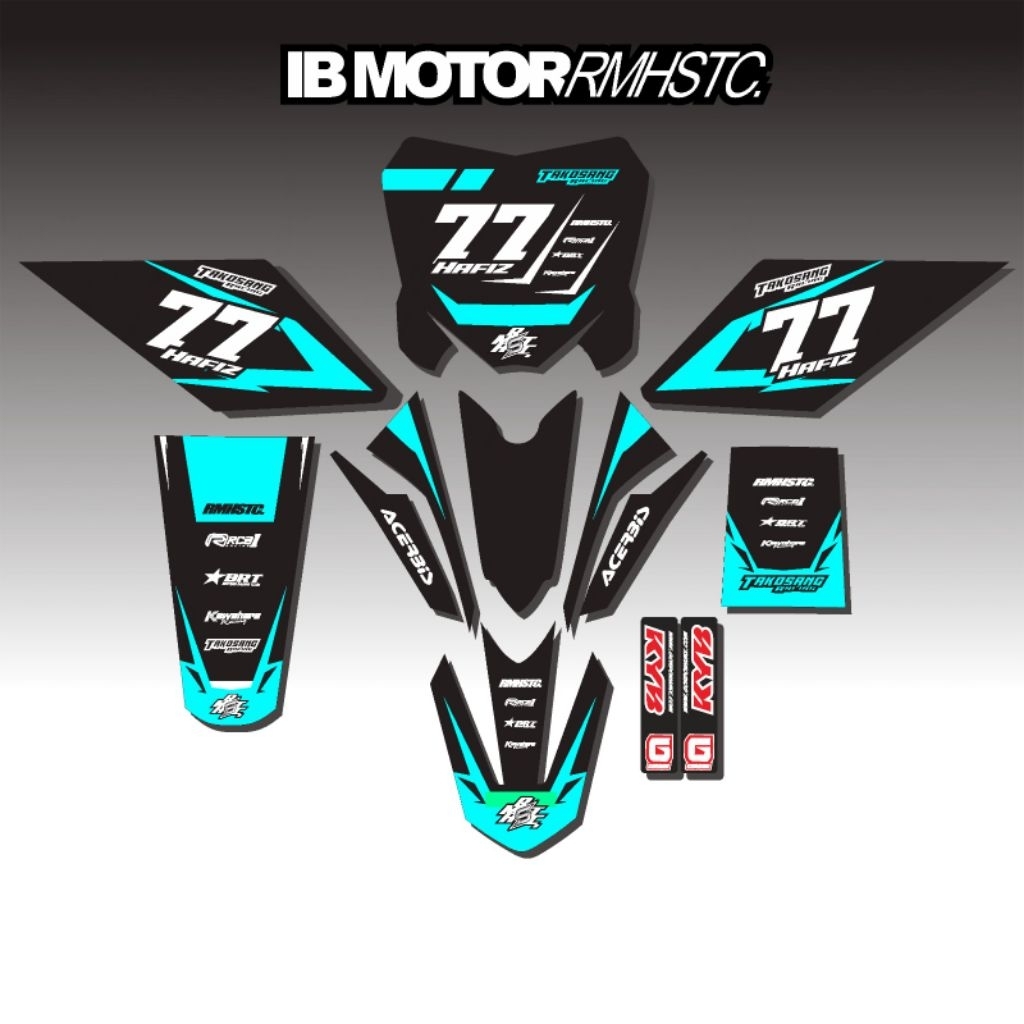 decal ojek gabah kap CRF hitam