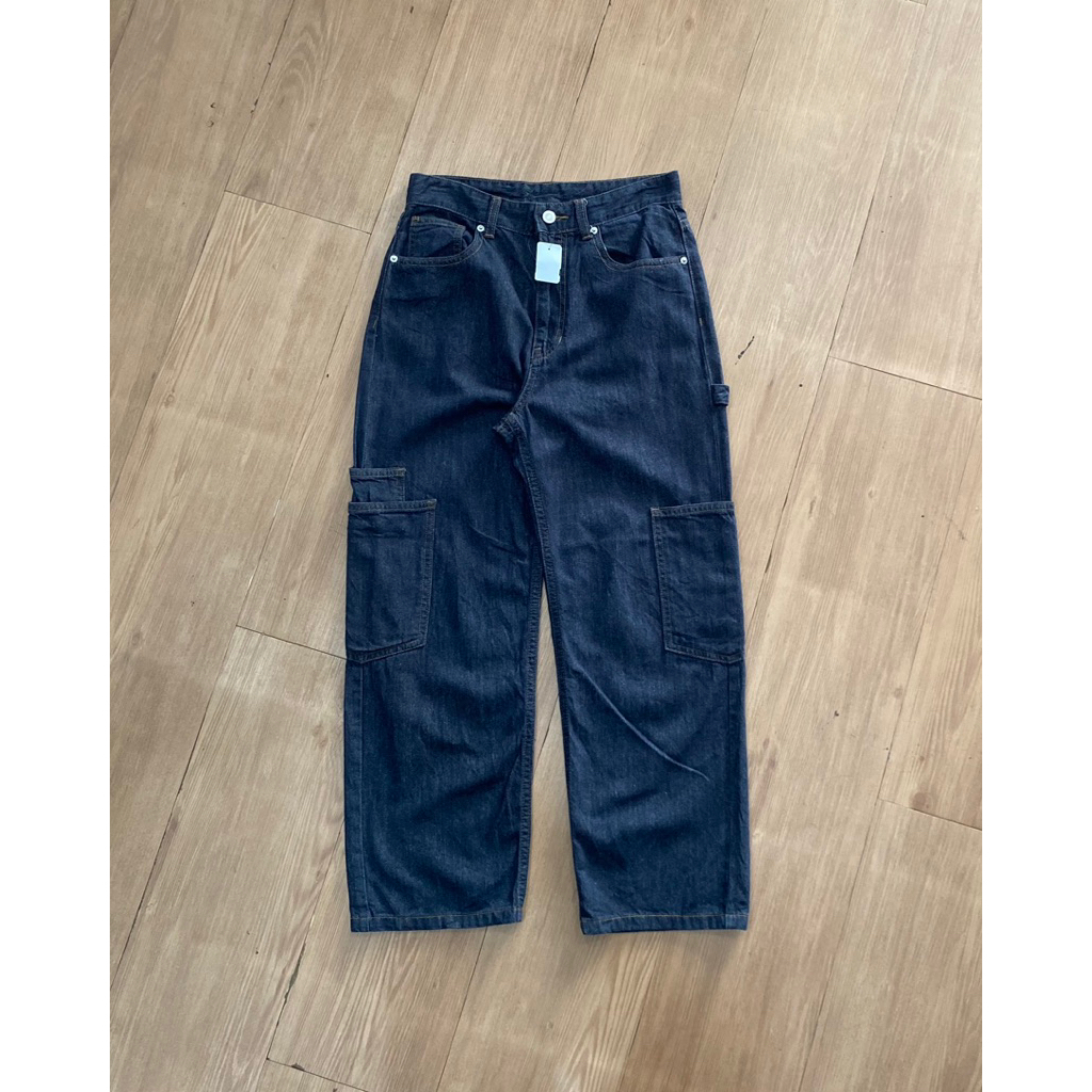 Y2K STYLE 8SECOND CARPENTER MULTIPOCKET DENIM PANTS