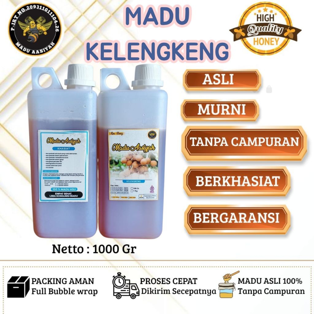 [Raw Honey] AASIYAH Madu Mentah Madu Asli Madu Kelengkeng 1kg Asli 100% Murni