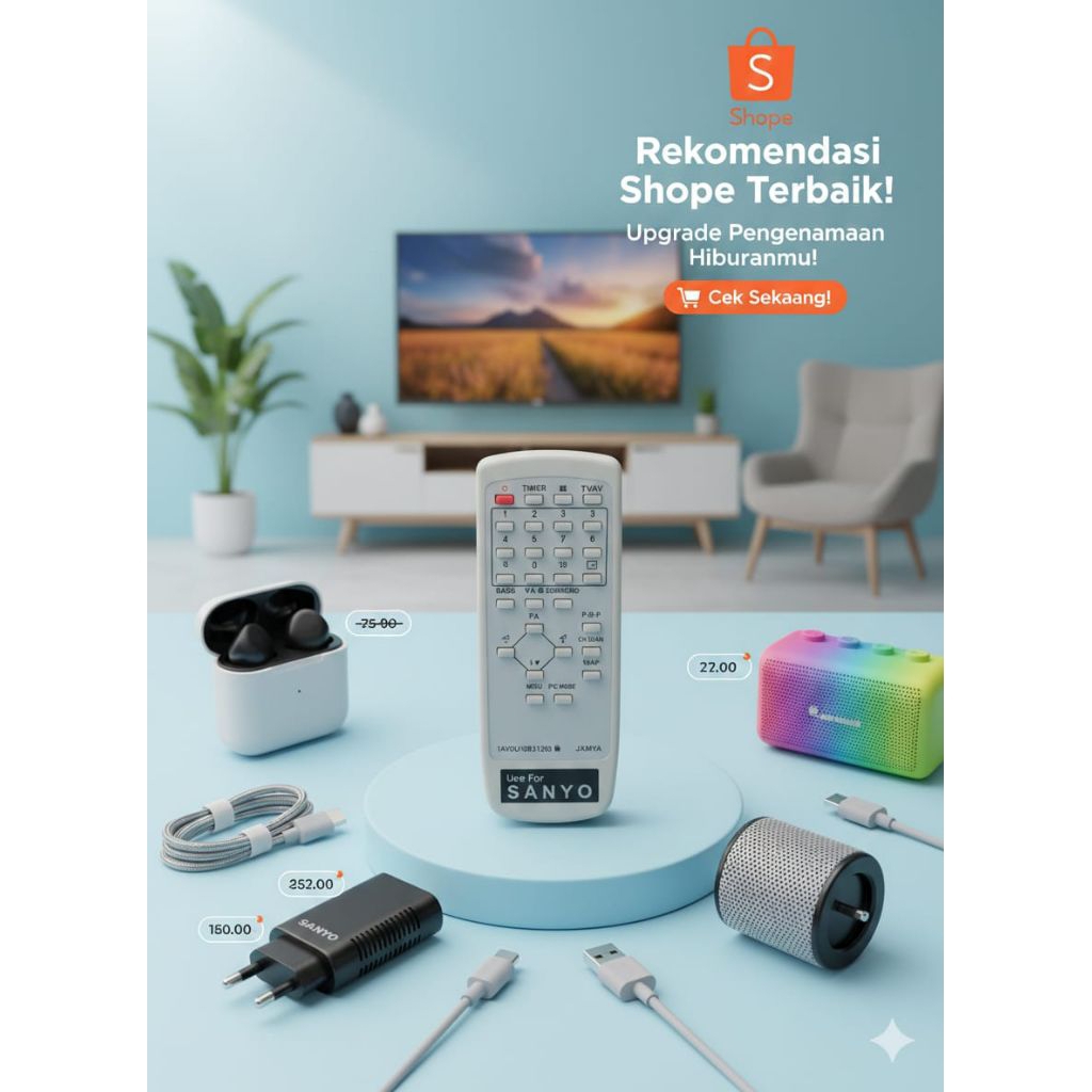 REMOTE TV TABUNG SANYO