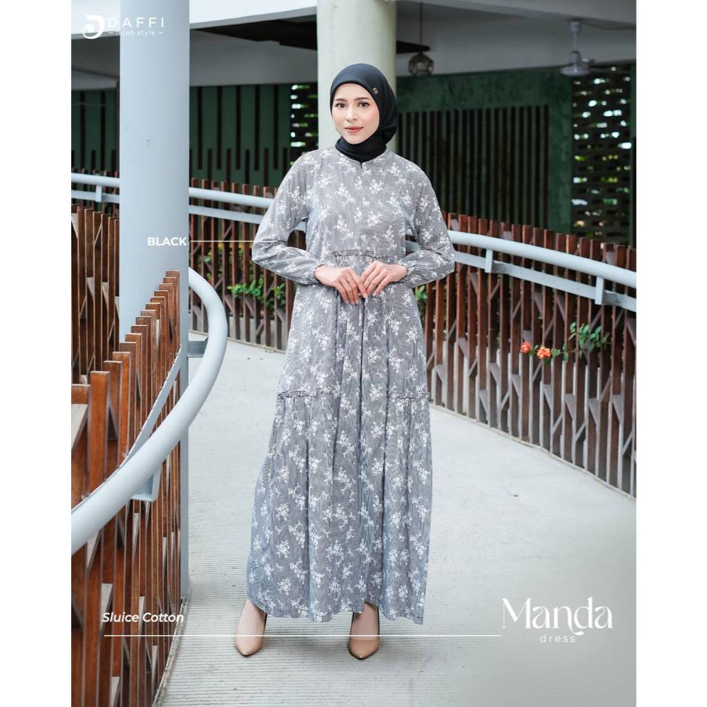 Daffi Gamis Manda Series - Dress Wanita Dewasa Motif Premium