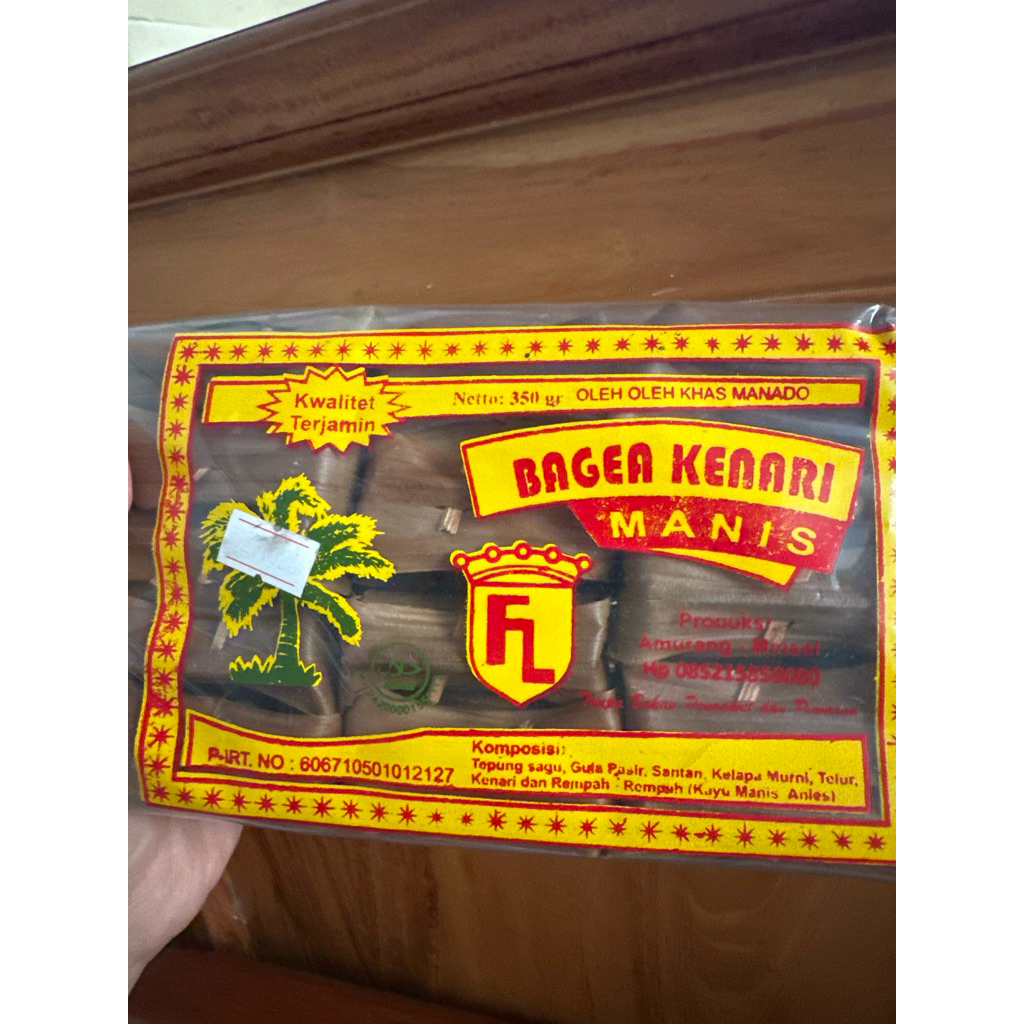 Bagea kenari oleh oleh khas Manado isi 30pcs uk 250gr