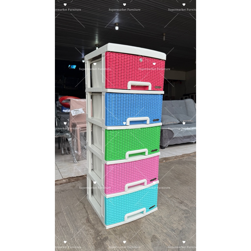 LEMARI PLASTIK NAPOLLY Rak Laci Napolly Full color Lemari CONTAN BB FC