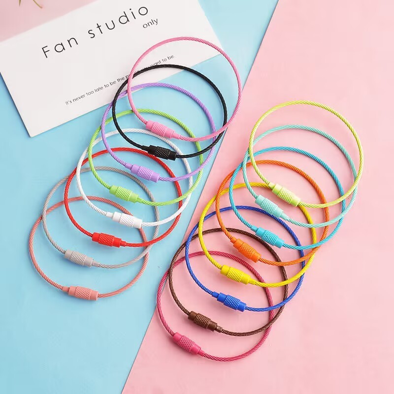 FMD O Ring Bulat Besar Warna-Warni | Gantungan Kunci Tas Mobil Pengait Keychain Tebal DIY Besi