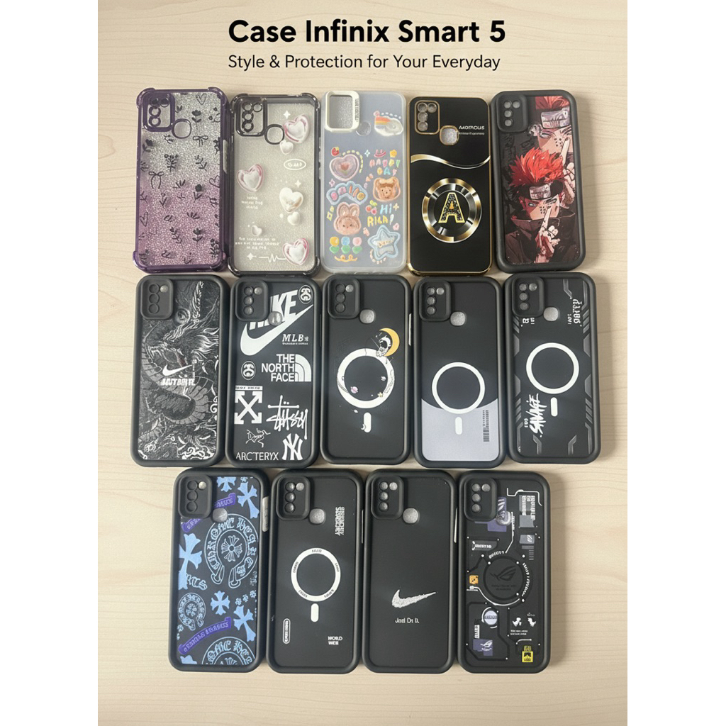 Casing Infinix Smart 5 Softcase Silikon Motif Karakter Lucu & Aesthetic Case Infinix Smart 5 Pelindu