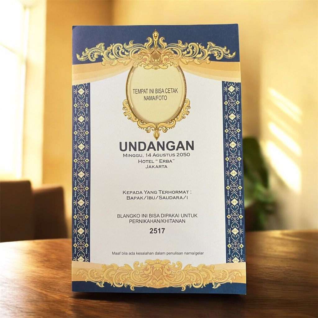 Undangan Blangko ERBA 2517 Undangan Tanpa Teks (Gratis File Setting)