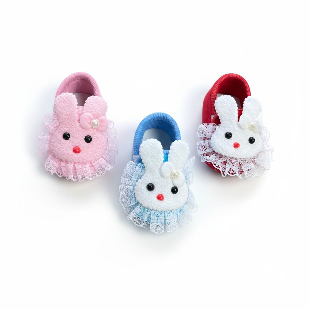 VillikorBaby - BR-02 Sepatu Anak Perempuan Prewalker Boneka Bulu Lucu Usia 0-12 Bulan Bahan Lembut S