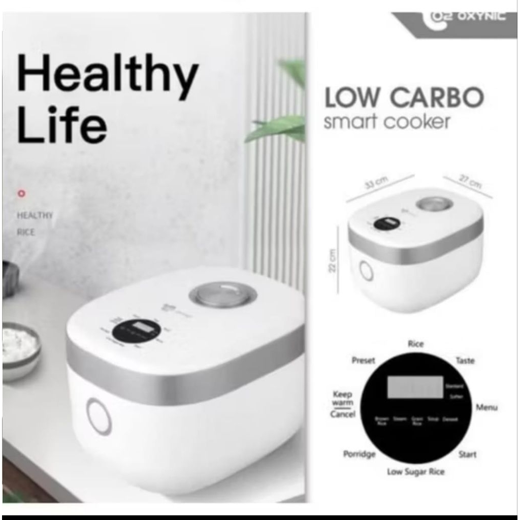 OXYNIC RICE COOKER LOW CARBO SMART COOKER 4 LITER ORIGINAL