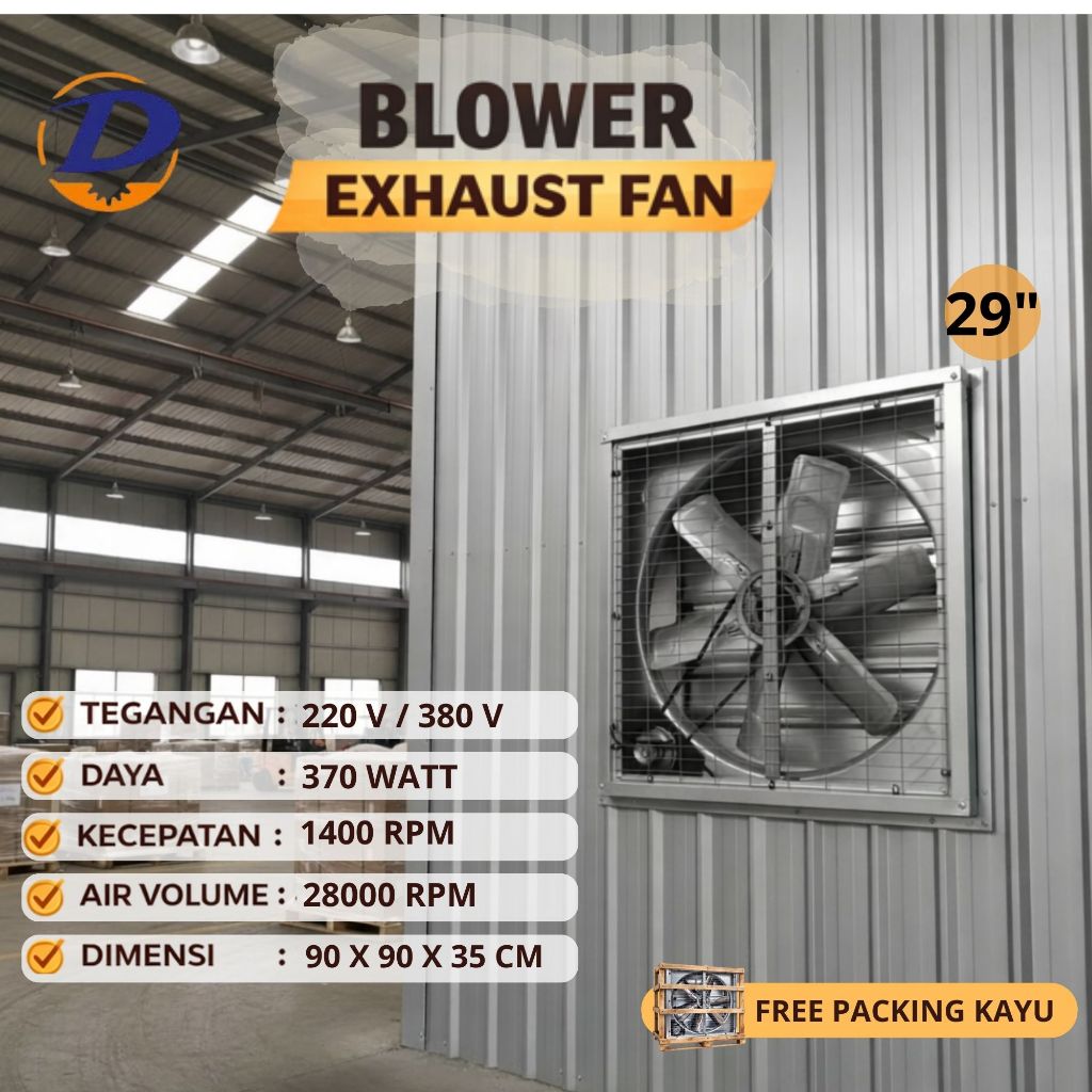 Blower Kipas Exhaust Fan 29 inch untuk Kandang Ayam close house | Industri | Gudang