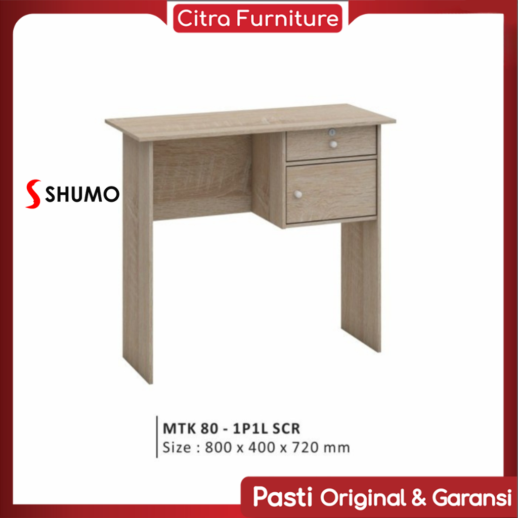 SHUMO Meja Tulis Kecil 80 cm | Meja Kantor Kerja minimalis | Meja Kasir