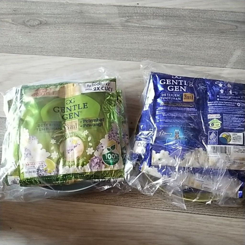 gentle gen deterjen cair 16sachet + piring
