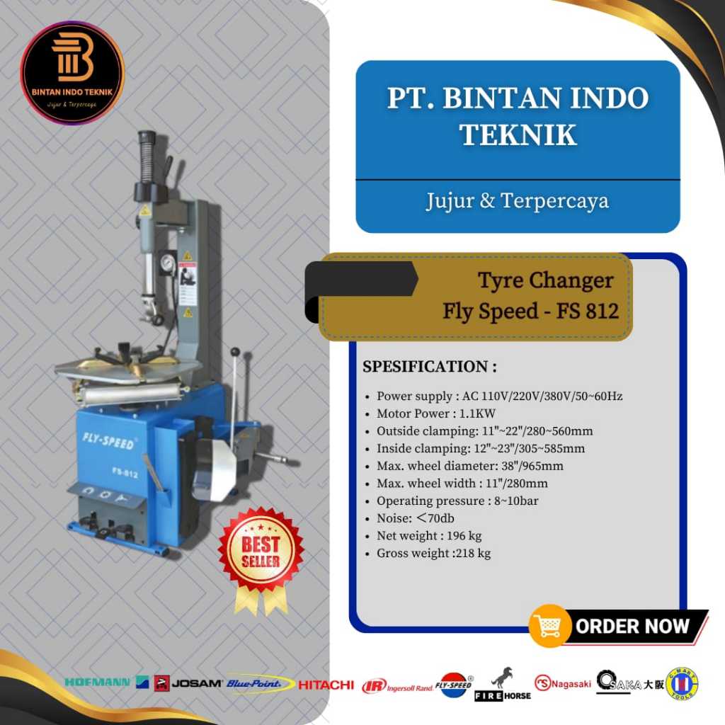 Tyre Changer Fly Speed FS 812 XP 1.1KW 218kg