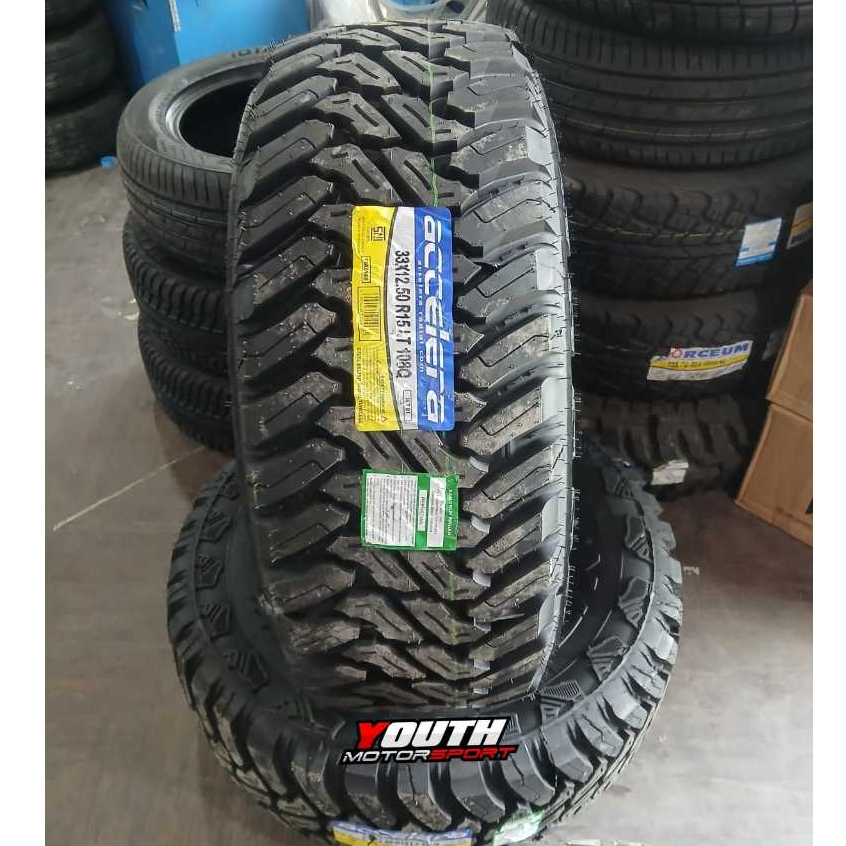 Ban mobil 33 12,5 R15 Merek Accelera M/t Ban mobil Offroad