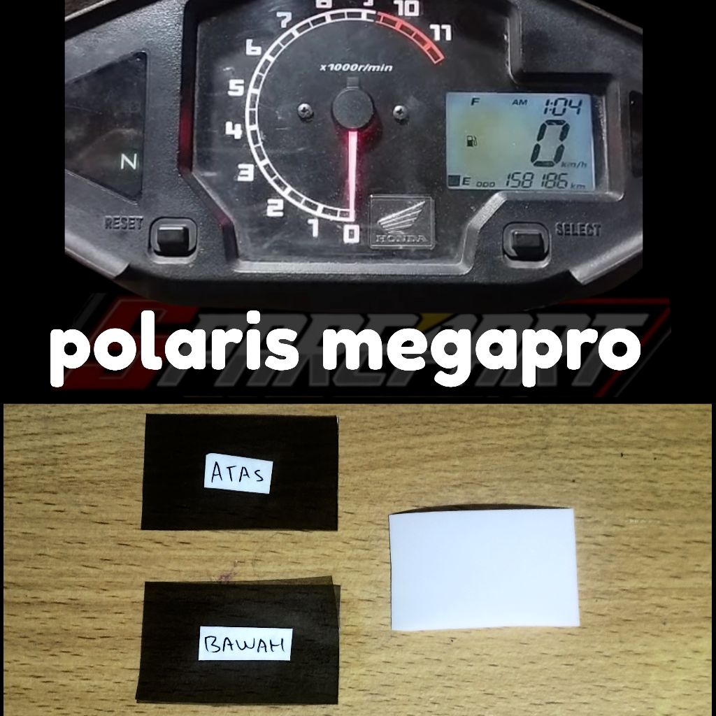 polaris polarizer polariser lcd spidometer speedometer megapro