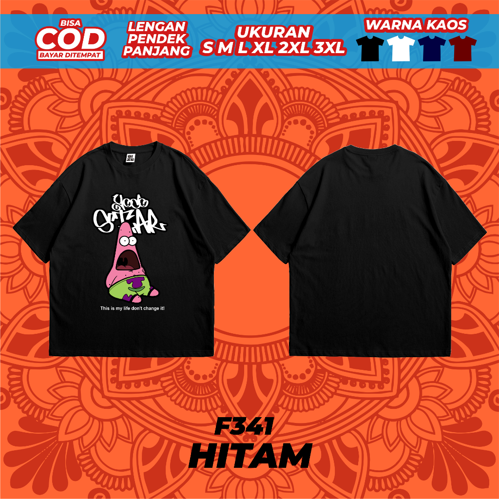 KAOS PRIA PATRICK STAR TSHIRT NYAMAN YODOID