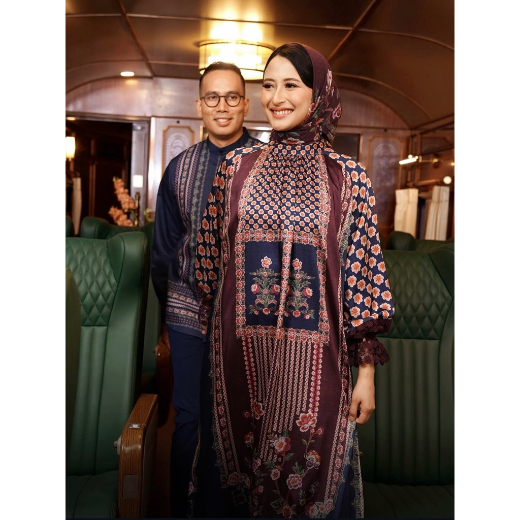 New Benang Jarum Blooming Eid Dress Carnation Daisy Bslady BJ Store
