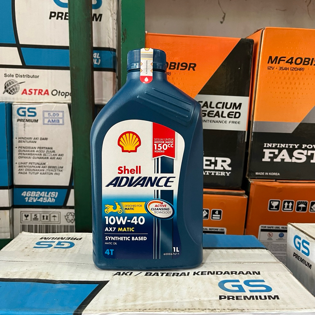 OLI SHELL AX7 MATIC 10W-40 | 1 Liter (Oli Motor PCX, NMAX, AEROX, LEXI)
