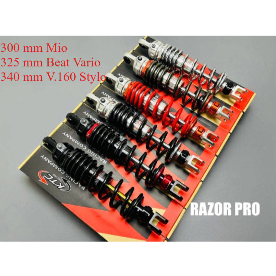 shockbreaker shock shok belakang KTC kitaco Original  Racing Black hitam Clik klik Razor pro Rebound