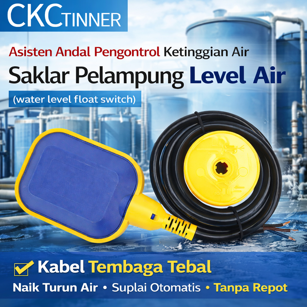 Float Switch Kabel 2 Meter Pelampung Otomatis Pompa Celup Radar Tandon Toren Air