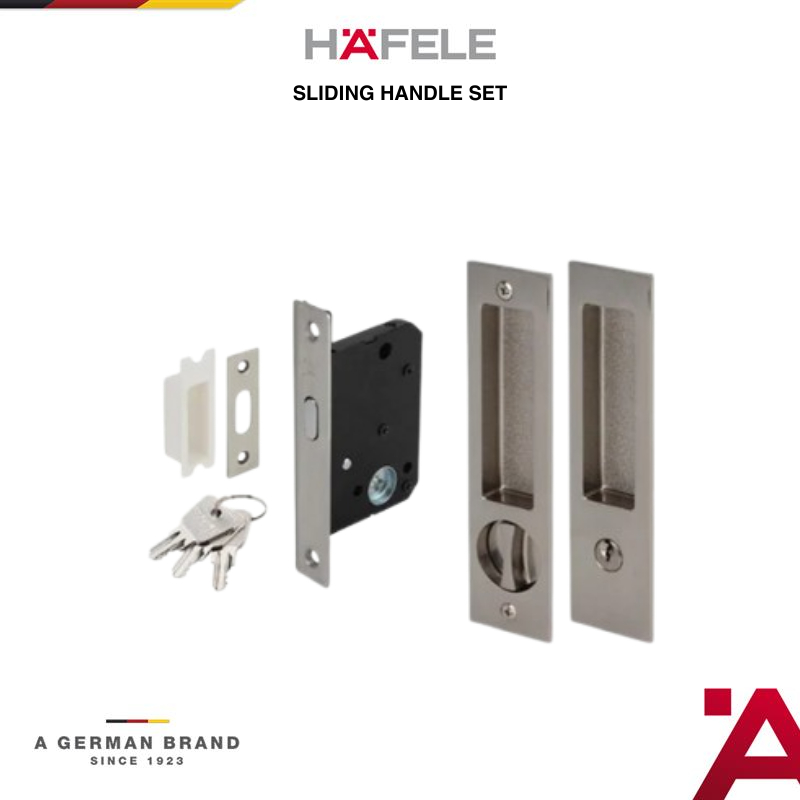 Hafele Tarikan Pintu Geser - Flush Handle Sliding Door Entrance - Satin