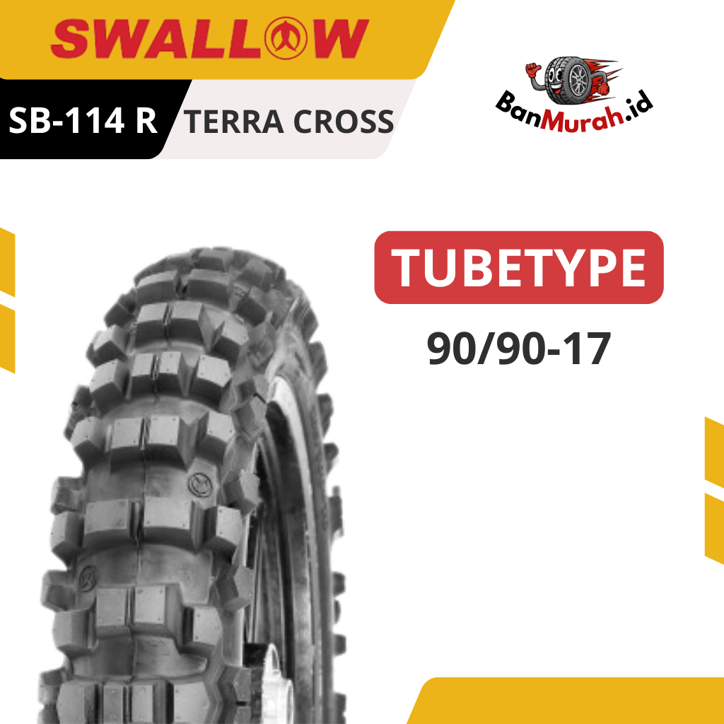 Ban Luar Motor Swallow SB-114 R TERRA CROSS Ukuran 90/90-17 Ring 17 TUBETYPE (NON TUBELESS)