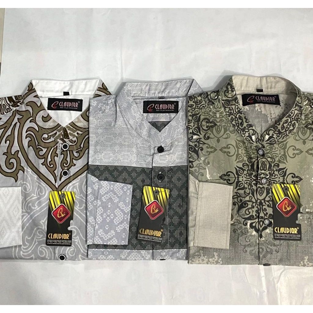 CLAUDIOR koko motif lengan panjang motif elegan