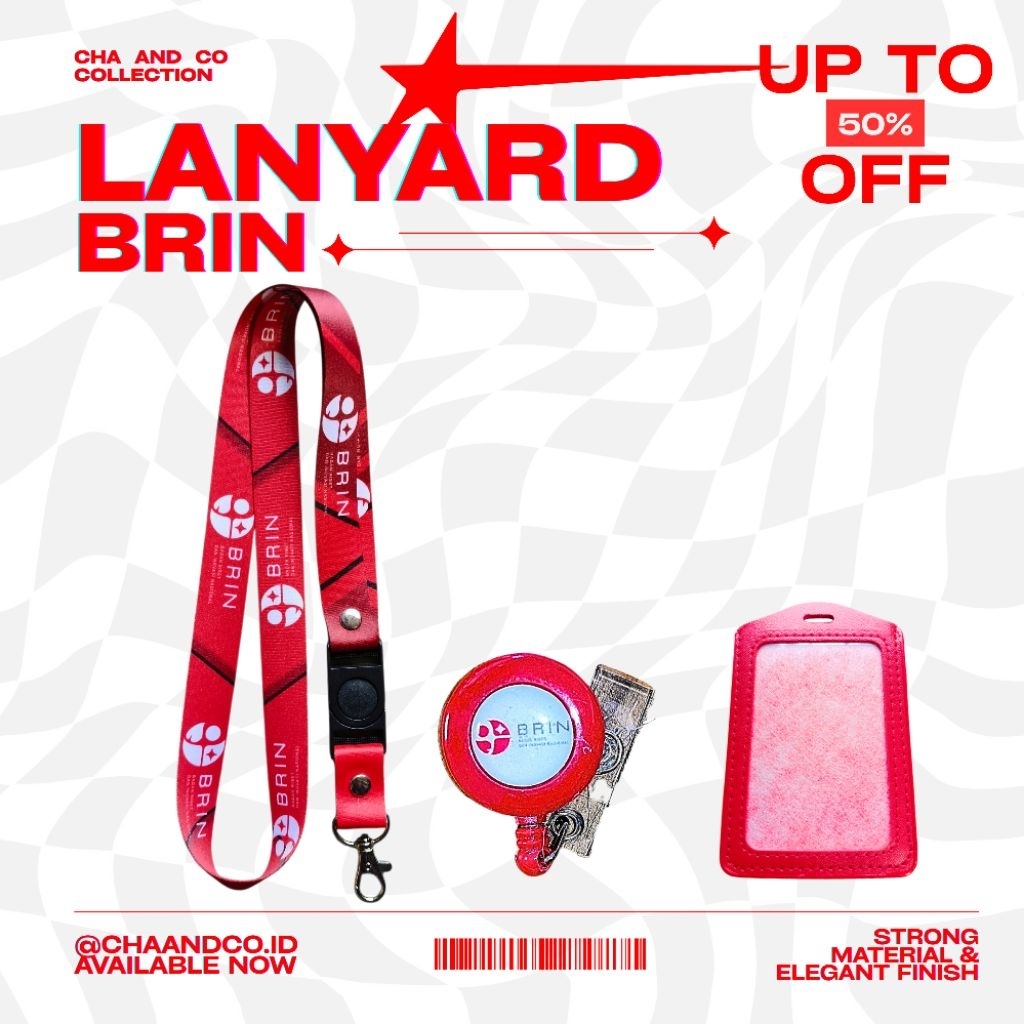 LANYARD BRIN / SATU SET LANYARD BRIN PREMIUM / Langsung kirim hari ini~